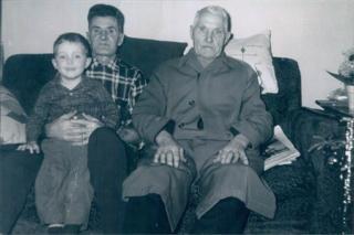 Philip Shano, SJ with his grandfather and great grandfather in a photo taken by his father, Douglas.
