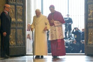 Pope Benedict at the Sacred Door. Source: news.yahoo.com