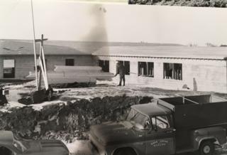 Construction on the retreat house.