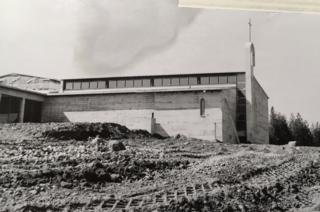 The Retreat House under construction.
