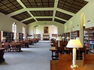 Interior of Friedsam Library.