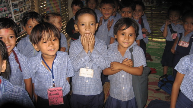 Bhutanese children attend school at a refuge camp in Nepal. Source: J.Cafiso/CJI
