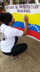 School of Leadership and Gender: One Community: Flags from Colombia and Venezuela (2020). Photo: JRS Colombia
