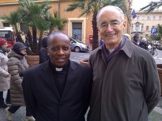 Frs. Boniface Mungai and Michael Czerny, SJ. Courtesy of Michael Czerny's Blackberry