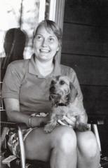 Dr. Jane Poulson with her beloved dog, Berry. Courtesy of Kevin BUrns.