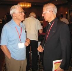 Bill Ryan,Sj and Very Rev. Father Adolfo Nicolas, SJ, Superior General of the Jesuits. Source: John Pungente, SJ