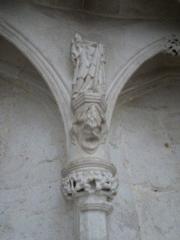 A de-faced statue in Ely.