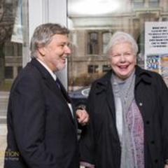 Jacques Monet, SJ, greets Lt.Gov. Elizabeth Dowdeswell at the book launch. Source: Moussa Faddoul.