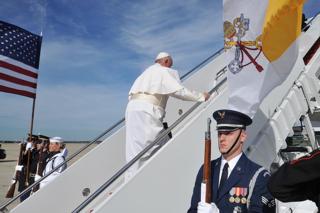 Pope Francis Boards His Flights From Washington, D.C., to New York City. Source: Flickr