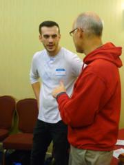 Fr. John Mehan, SJ, President, Campion College with Joshua Smith. Source: Joshua Smith.