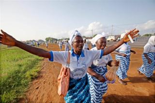 Celebrating the end of the Ebola epidemic in Liberia. Source: nbcnews.com
