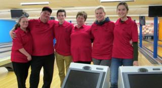  Dawson ( 3rd from the left) with other coaches from the Special Olympics. Source. The Braun family.