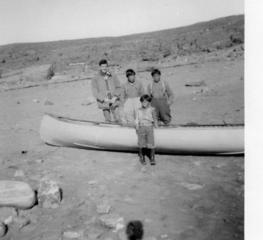 Ron Connors and friend exploring Frobisher Bay.