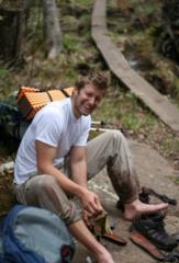 The author after missteps on Isle Royale.