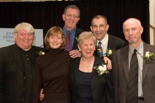 Members of the JCP Board 2009. .Bill Addley, SJ, Sarah Crawford, John Pungente, SJ, Adrfenne Pereira, Kevin Burns, Paul Sullivan. Absent: Monty Williams, SJ