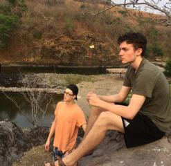 On the right, Tate in El Salvador, Source: Tate Kolton.